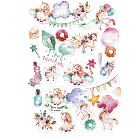 Naklejki papierowe JEDNOROŻEC (40 szt.) 254046 Galeria Papieru