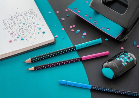 Ołówek GRIP 2001 TWO TONE czarny/różowy FABER-CASTEL 517011