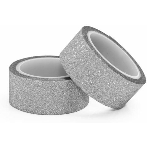 Taśma samop.brokatowa srebrna 15mmx3m (2) 254001 Galeria Papieru