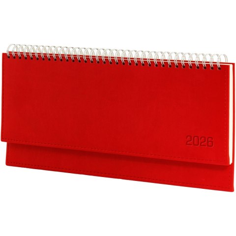 Terminarz leżący Vivella 2026 czerwony KB047VB Wokół Nas