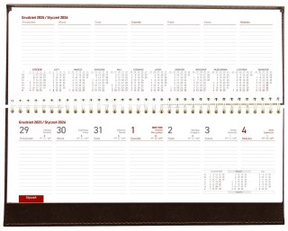 Terminarz leżący Vivella 2026 czerwony KB047VB Wokół Nas