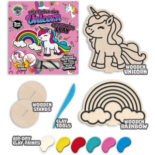 Zestaw do kolorowania plasteliną na drewnie JEDNOROŻEC 0465-0073-09 Panta Plast