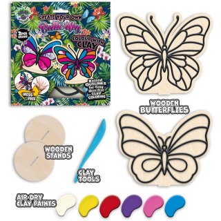 Zestaw do kolorowania plasteliną na drewnie MOTYLE 0465-0073-01 Panta Plast