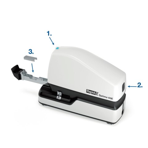 Zszywacz elektryczny Rapid Optima 60E biały 2102355 RAPID