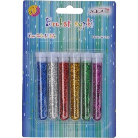 Brokat sypki bio 3g. 6 kolorów blister GL-036 ALIGA
