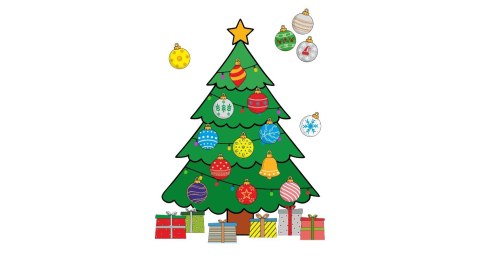 Choinka magnetyczna BOMBKI zestaw kreatywny ZK-CHM-01 BIURFOL