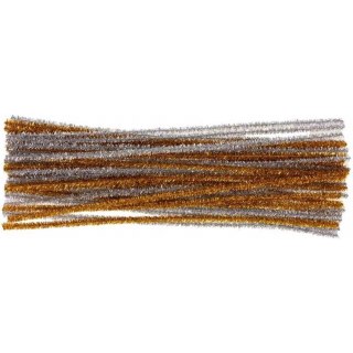 Druciki kreatywne DR28 metaliczne złore+srebrne 30cm (40) BREWIS