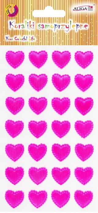 Dżety kryształki samoprzylepne mix serca 7,5x12,5cm JET-3187 ALIGA