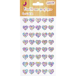 Dżety kryształki samoprzylepne mix serca 9,5x15,5cm JET-3170 ALIGA