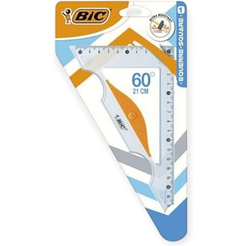 Ekierka prostokątna przezroczysta 17cm, 60 stopni 9926541 BIC