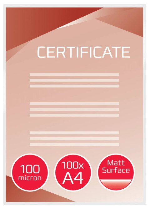 Folia do laminacji GBC Matt A4 100 mic.matowa 3740491