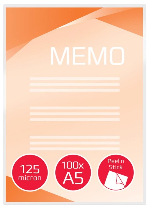 Folia do laminacji GBC Pouch Peel`nStick A5 125Mic100pcs 3747244