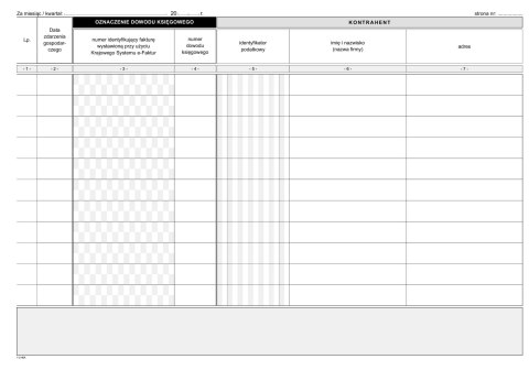 K-1 Podatkowa księga przychodów i rozchodów A4 (wzór obowiązujący od 01.01.2026) MICHALCZYK I PROKOP