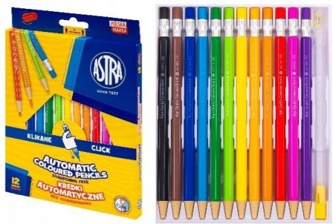 Kredki automatyczne bez temperowania ASTRA-12 kolorów 312025005