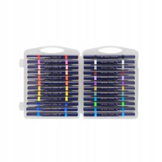 Markery akrylowe dwustronne trójkątne ASTRA Art&Hobby 24szt. walizka 207025001