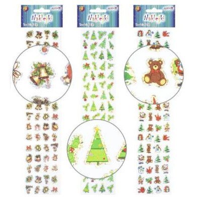 Naklejki NKX-8481 świąteczne wypukłe 6,5 x 30cm ALIGA