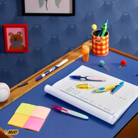 Pióro wieczne + naboje(6) + wymazywacz EasyClic 993084 BIC