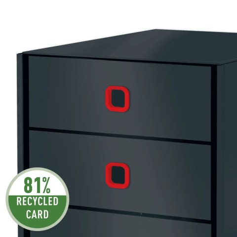 Pojemnik z 3 szuflady CLICK&STORE z tektury 81% recyklingu aksamitny szary 53680089 LEITZ