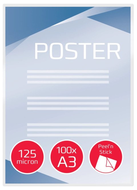 Samoprzylepna folia do laminacji GBC Peel`nStick, A3, 125 mic. 3747236