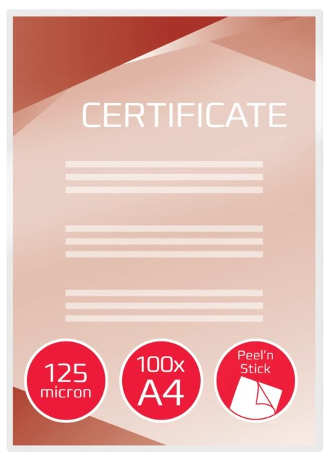 Samoprzylepna folia do laminacji GBC Peel`nStick, A4, 125 mic.3747243