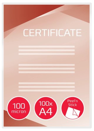 Samoprzylepna folia do laminacji GBC Peel`nStick A4 100 mic. 41666E