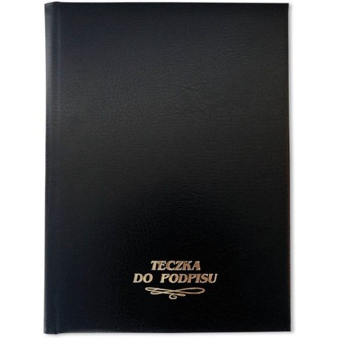 Teczka do podpisu 10k, grzbiet kryty z gąbką czarna 1824-920-023 WARTA