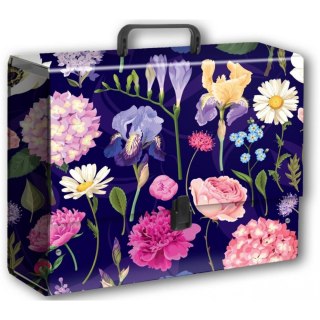 Teczka z rączką B4 Jumbo Hortensje na ciemnym tle, folia mat nie rysująca TT9403 PENMATE