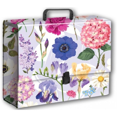 Teczka z rączką B4 Jumbo Hortensje na jasnym tle, folia mat nie rysująca TT9404 PENMATE