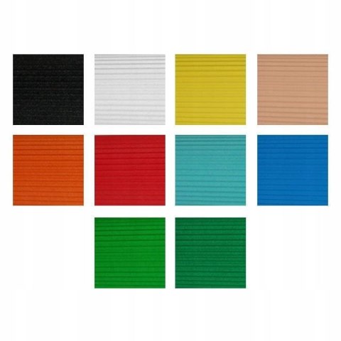 Tektura falista mała 25x35cm mix 10 arkuszy TF-2535 ALIGA