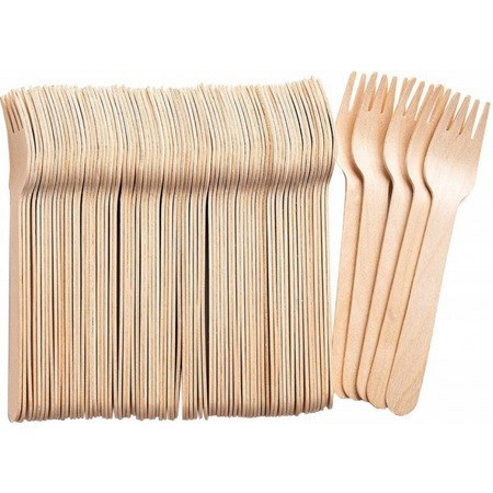 Widelec drewniany 15,5 cm, op.100 szt. VT-FK6/39012