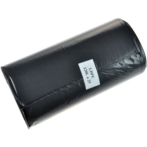 Worki na śmieci 120L LDPE (25szt) czarne