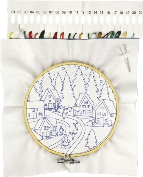 Zestaw do haftowania Wioska Św. Mikołaja 649471 TITANUM