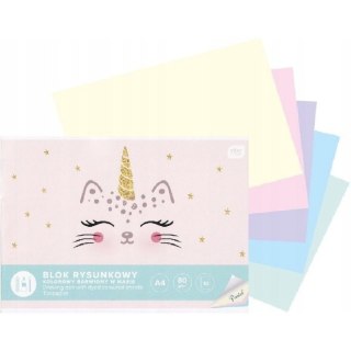 Blok rysunkowy A4 kolor 10k Pastel INTERDRUK