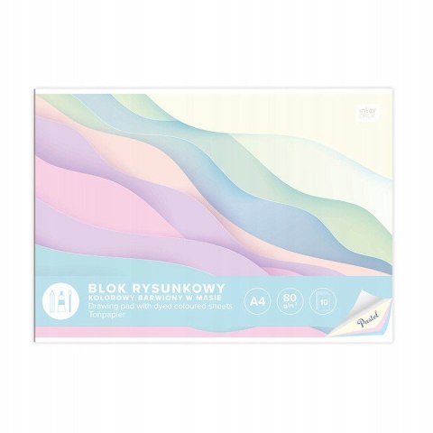 Blok rysunkowy A4 kolor 10k Pastel INTERDRUK