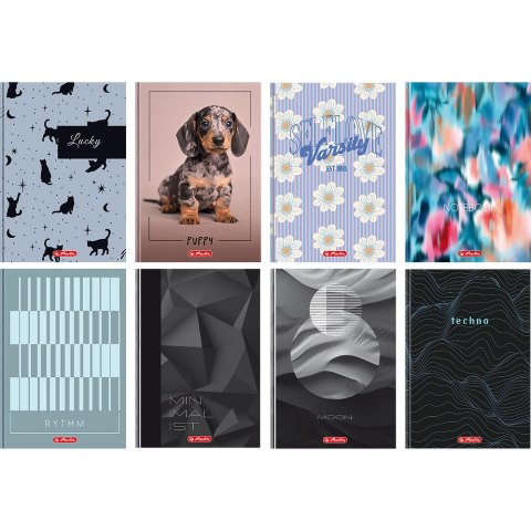 Brulion A4 96k kratka z marginesem mix okładek 400206371 HERLITZ