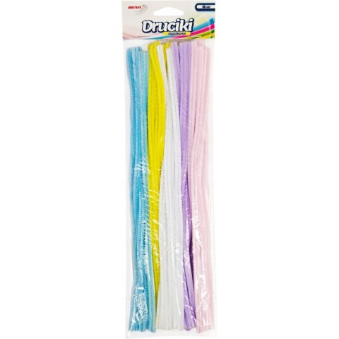 Druciki kreatywne DR32 pastelowe 2 mix kol. 40szt. BREWIS