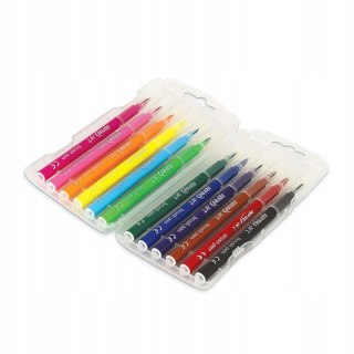 Flamastry pędzelkowe 12 kolorów etui plastikowe SPREE art FLA-58112P-00101
