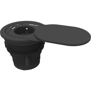 Gniazdo zasilające Power Spot typ E czarny 100137179 FELLOWES