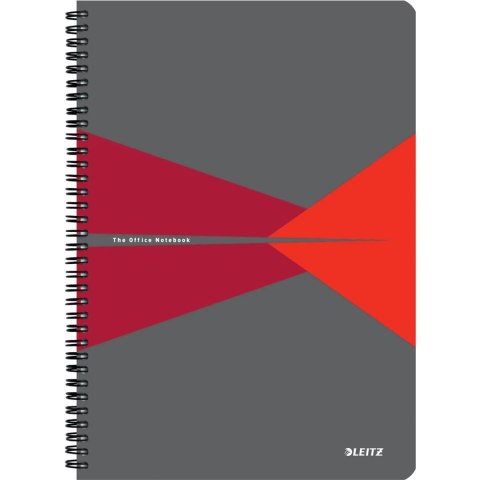 Kołonotatnik Office Card A4 w kratkę czerwony 46471025 LEITZ