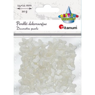 Koraliki perełki motylki 20g, 14x11mm 649894 TITANUM