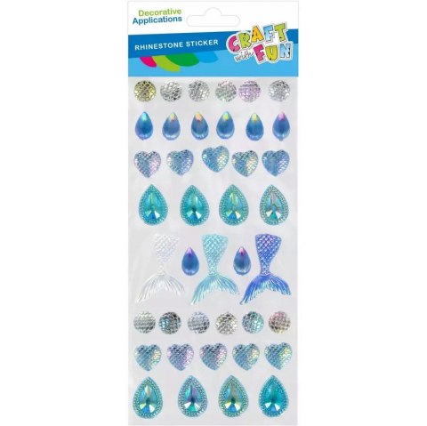 Kryształki samoprzylepne Syrenka niebieskie CRAFT WITH FUN 567265