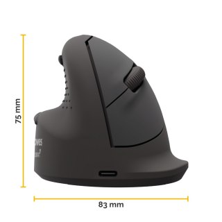 Mysz ergonomiczna PLUS, leworęczna czarna BREYTA 100143583 FELLOWES