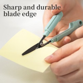 Nożyczki kompaktowe w bezpiecznym etui Linfini niebieskie EZ508B DELI