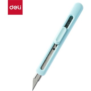 Nożyk biurowy LonGreen ostrze łamane 9mm niebieski EM411-BL DELI