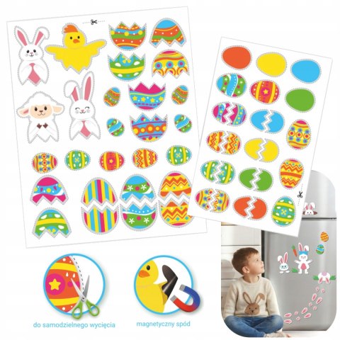 Ozdoby Wielkanocne magnetyczne PISANKI ZK-WOM-02 BIURFOL