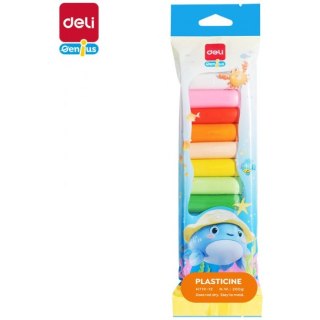 Plastelina 12 kolorów wałeczki EH719-12 DELI