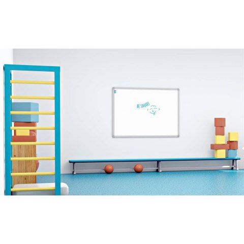 Tablica suchościeralna magnetyczna 170x100cm biała rama aluminiowa MSTM170100.02.82.51 MEMOBE SMART