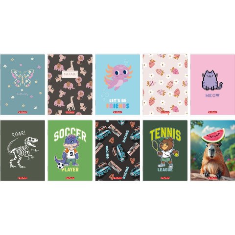 Zeszyt A5 32k linia z marginesem mix 400206338 HERLITZ