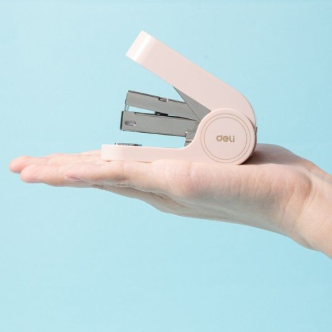 Zszywacz Linfini 25k różowy EM390P DELI