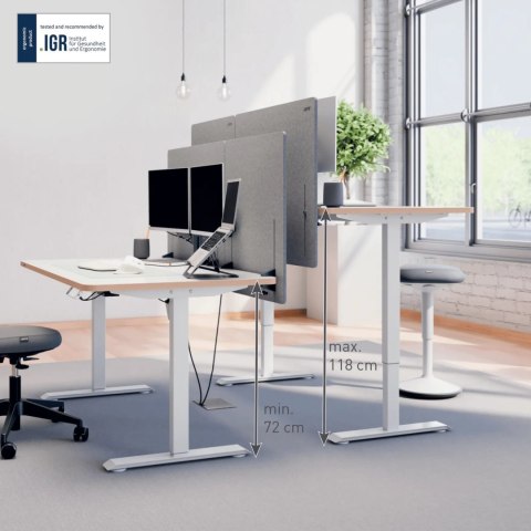 Biurko Leitz Ergo 140x80cm z elektryczną regulacją wysokości 67730001